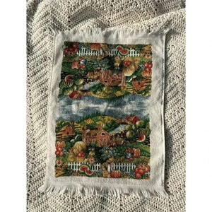 Vintage B&D Kitchenworks Dish Hand Towel Made in USA Country Pumpkin Farm